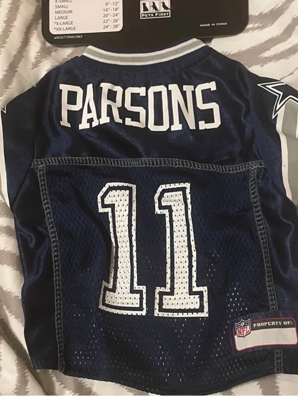 NFL Dallas Cowboys Dog Jersey Size: S